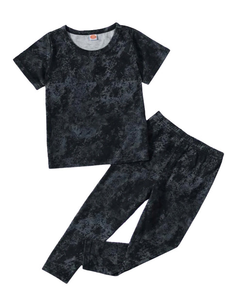 Black Tie Dye 2 PIECE LEGGINGS & TOP