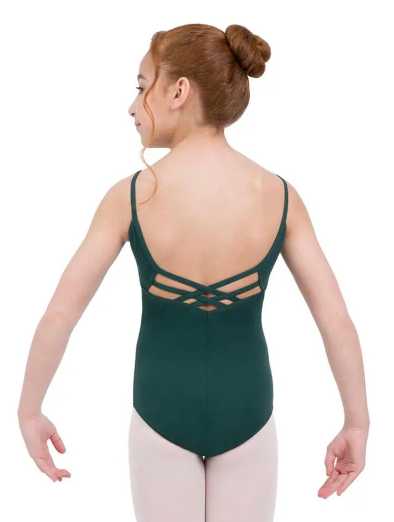 GREEN- V-neck Camisole Leotard