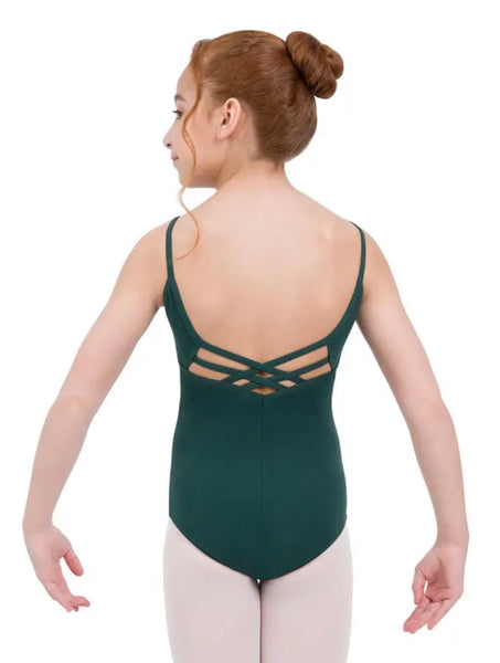 GREEN- V-neck Camisole Leotard
