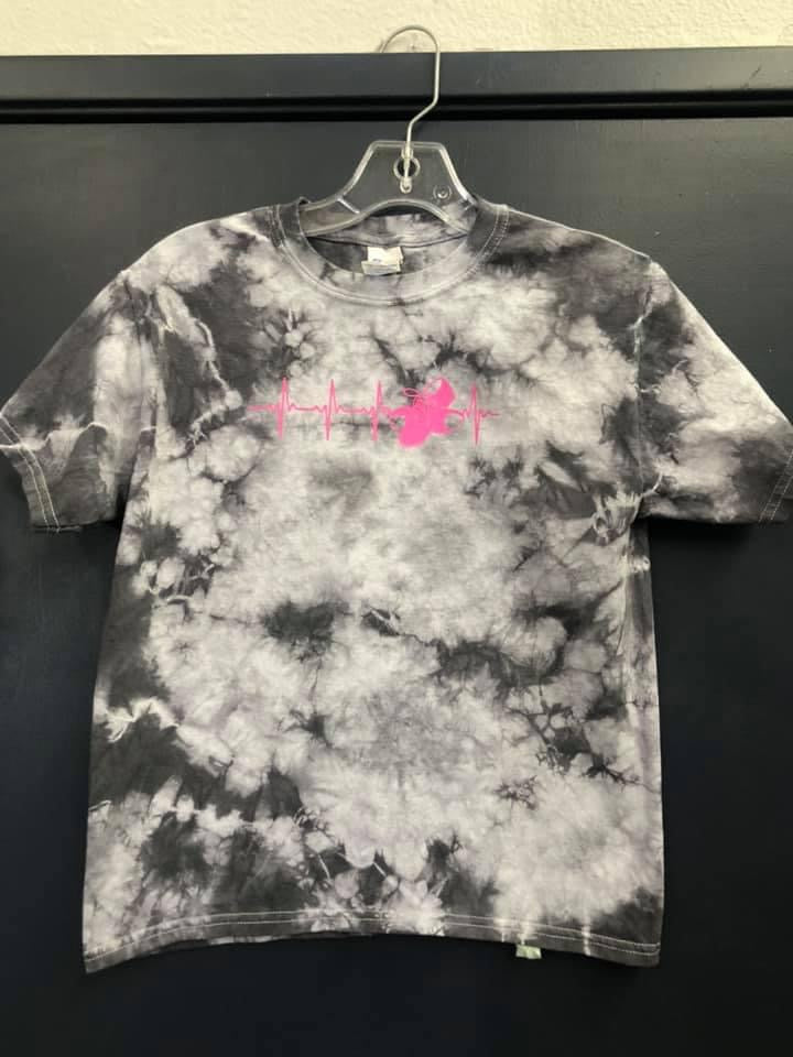 Tie Dye Tap Heart beat TSHIRT