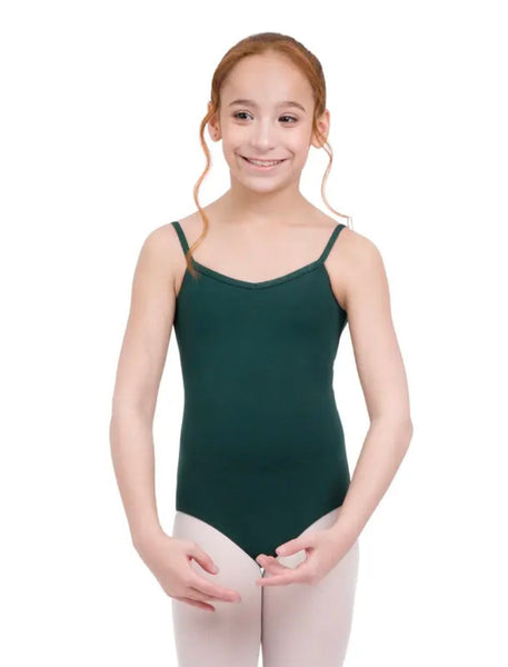 GREEN- V-neck Camisole Leotard